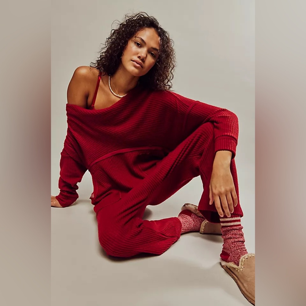 Free People Intimately NWOT Kickback Romper in Red Size S